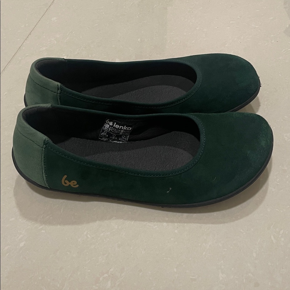 Be Lenka Sophie Green Suede Ballet Flats
